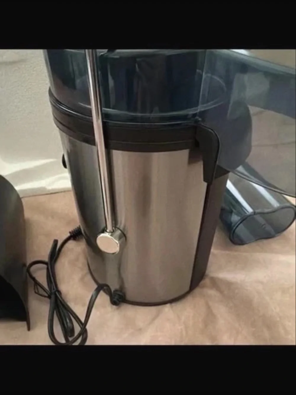 Stainless Steel Electric Centrifugal Juicer - Black